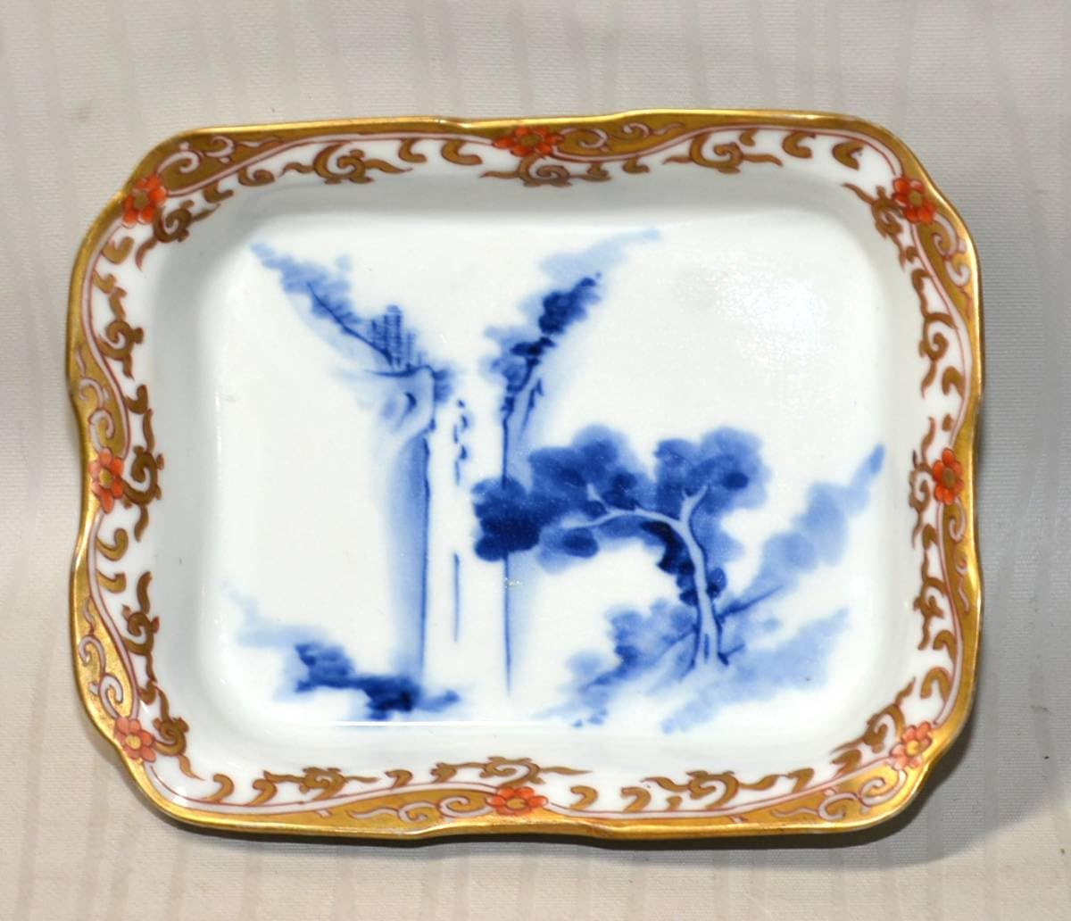 6客古伊万里、金彩染付け皿 【公式通販】