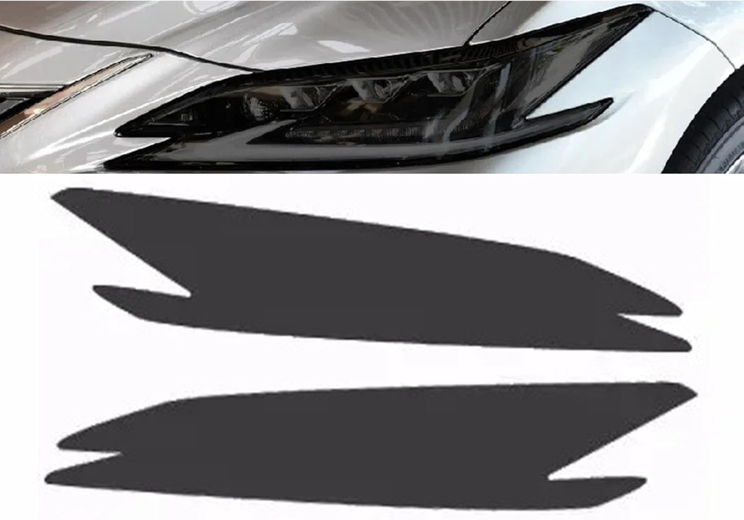 Samlng Blackened Car Front Light Film For Lexus Es 2018+ Transparent Car Headlight Anti Scratch Protection Film Transparent Tpu Sticker