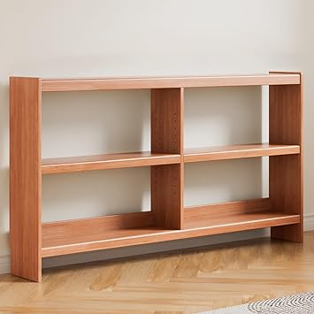 Couch Table, Sofa Table with Fully Open Storage Compartment, Adjustable Compartments, Easy to Install, for Entryway Hallway Living Room Behind CouchWood Color,59x8.6in