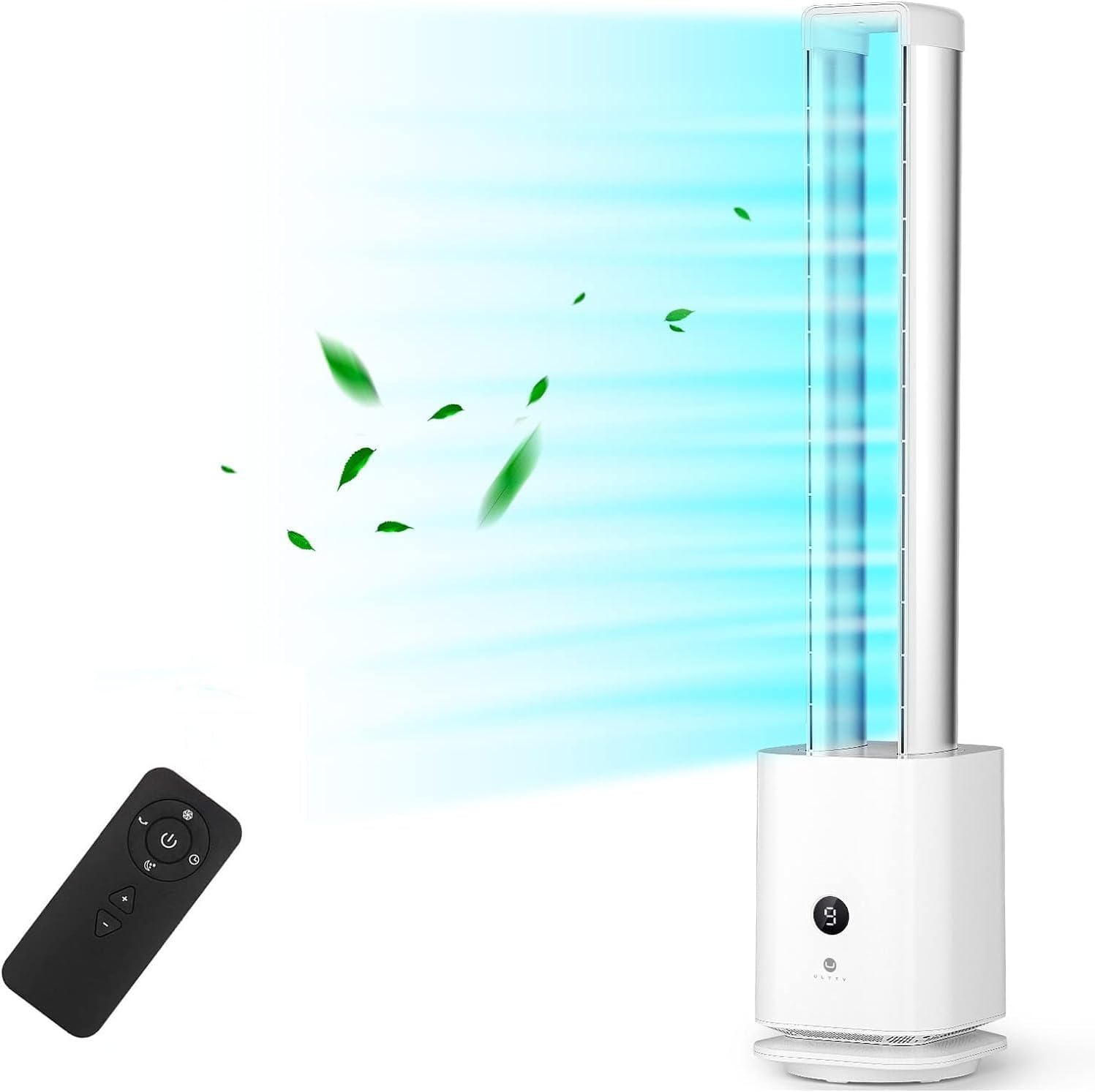 ULTTY Bladeless Tower Fan and Air Purifier in one, Bedroom Fan with ...