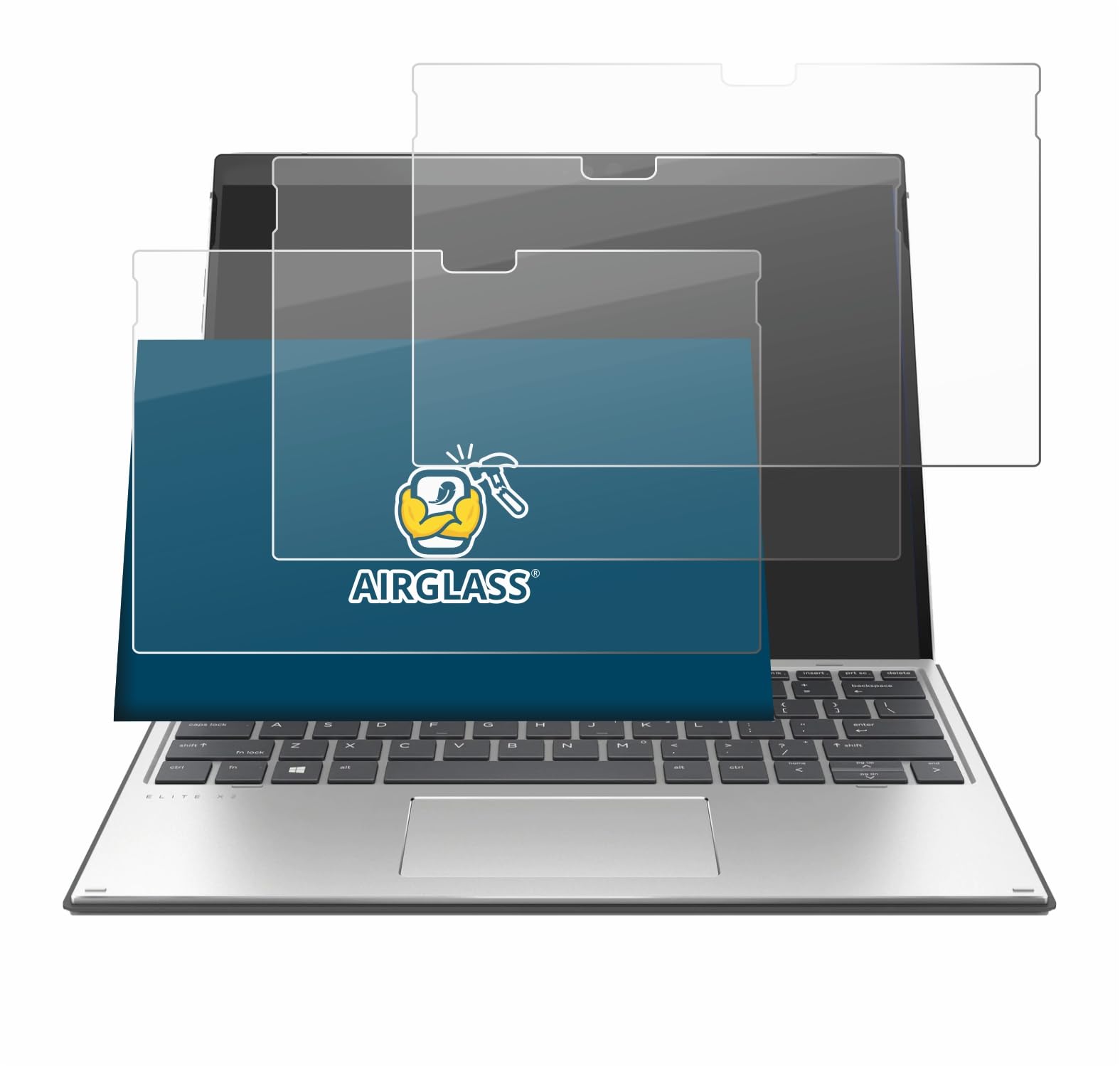 BROTECT 3 Stück Schutzglas für HP Elite x2 G8 Schutzfolie Panzer Folie Glas[Extrem Kratzfest 9H, Anti-Fingerprint, Ultra-Transparent]