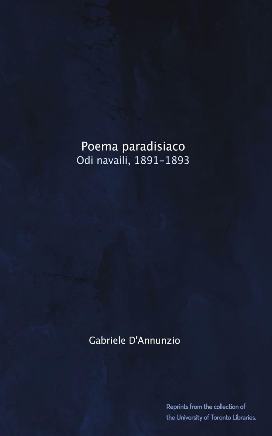 Poema paradisiaco Odi navaili, 18911893 (Italian Edition