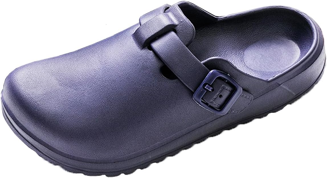Nurse Shoes for Women and Men, Arch Support Non Slip Garden Clogs, Adjustable Buckle Mules Work Chef Sandals, Slip-On Cushion Slide Slippers