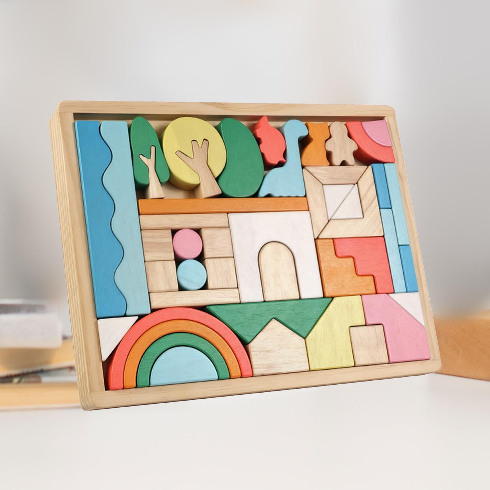 MERIGLARE Bloques de Construcción de Juguetes Decorativos de para Niños Pequeños de 1 a 5 años