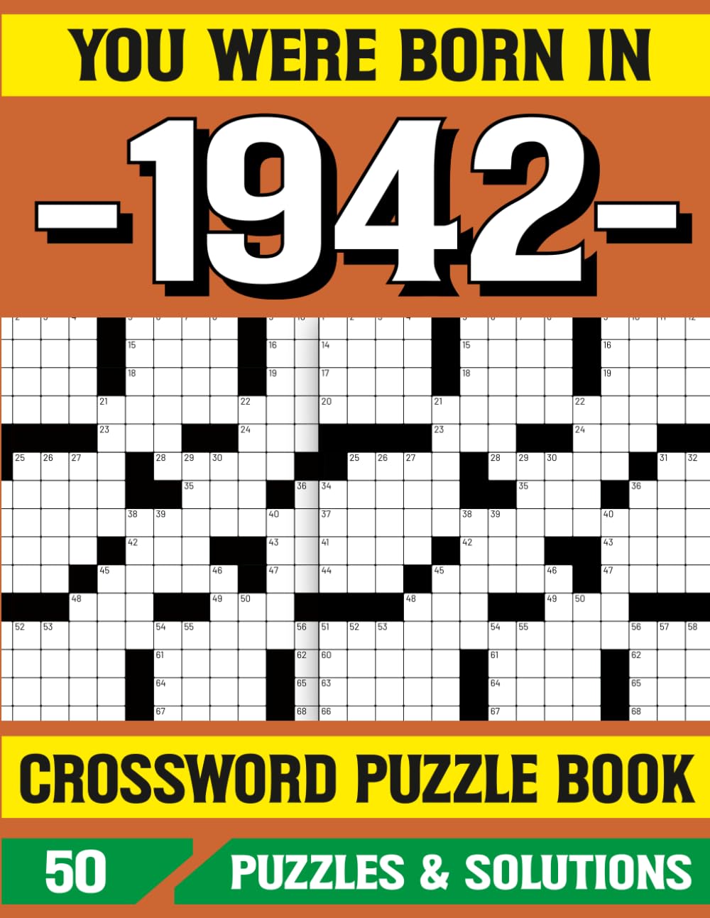 You Were Born In 1942 Crossword Puzzle Book: A Relaxing Puzzle Book Gift for 1942 Born with Crossword Fun