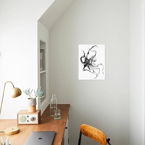 Miniatura 3 de ART.COM Lienzo decorativo para pared, diseño de pulpo de Alexis Marcou, decoración de animales, 12 x 16 pulgadas