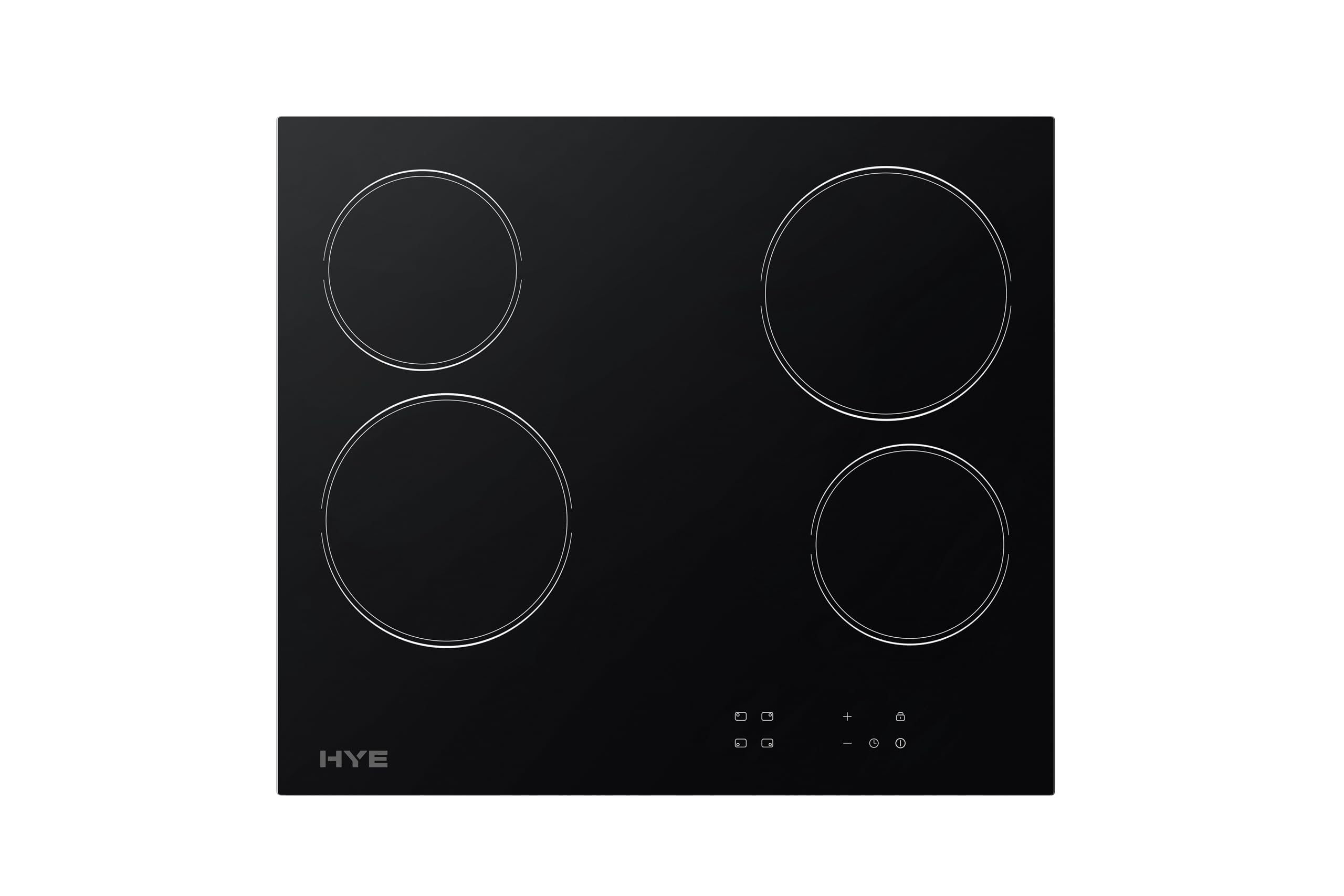 HYE Electric Hob - Induction Hob, 60cm Built In, 4 Cooking Zones, Sleek Black Glass Surface, Intuitive Touch Control Panel, Child Lock, Perfect For Modern Homes - C01IH60E28 — view 8