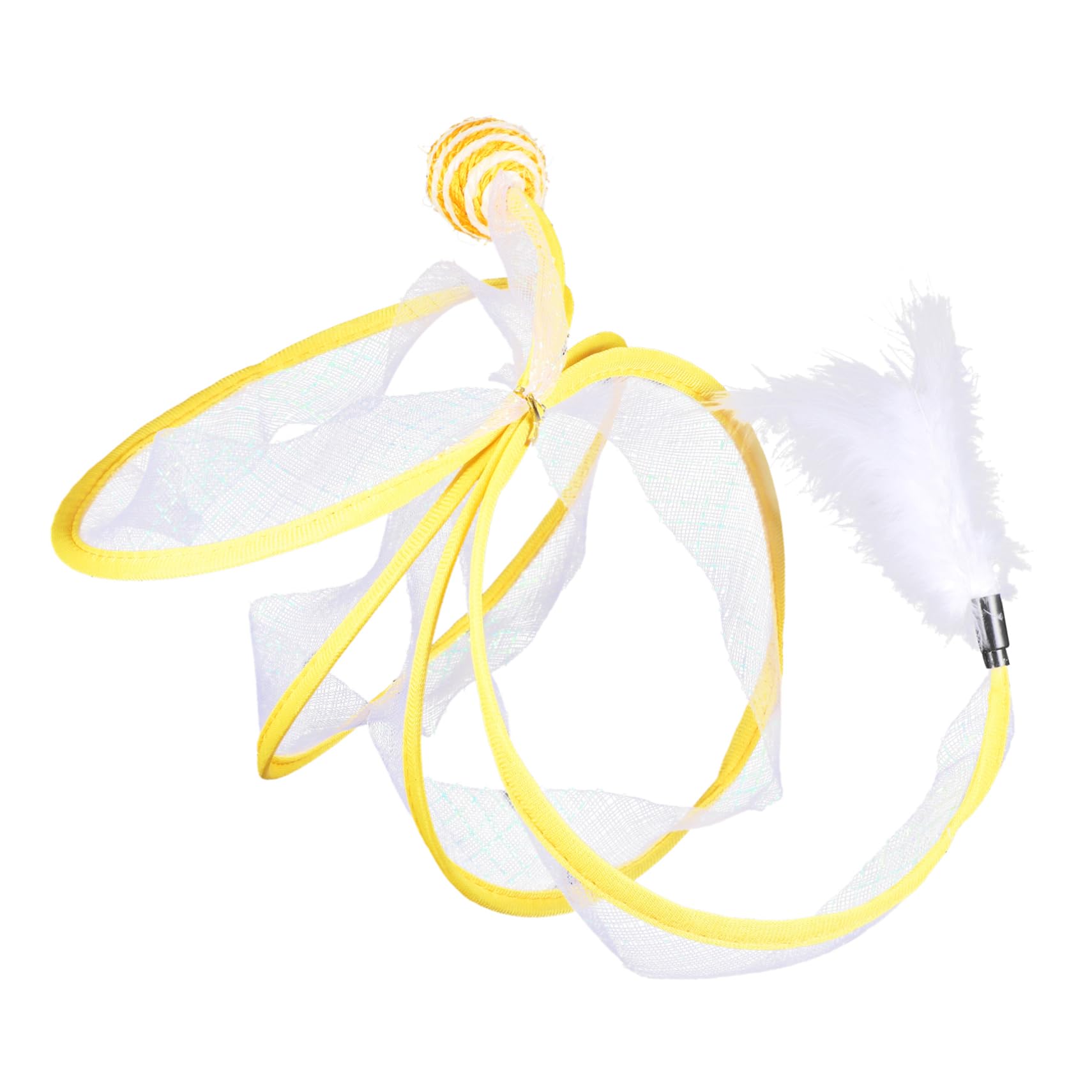 ibasenice Folding Cat Tunnel Durable Elastic Mesh Cat Playing for Interactive and Independent Play Ball Feather Decor Kitten Entertainment and Exercise