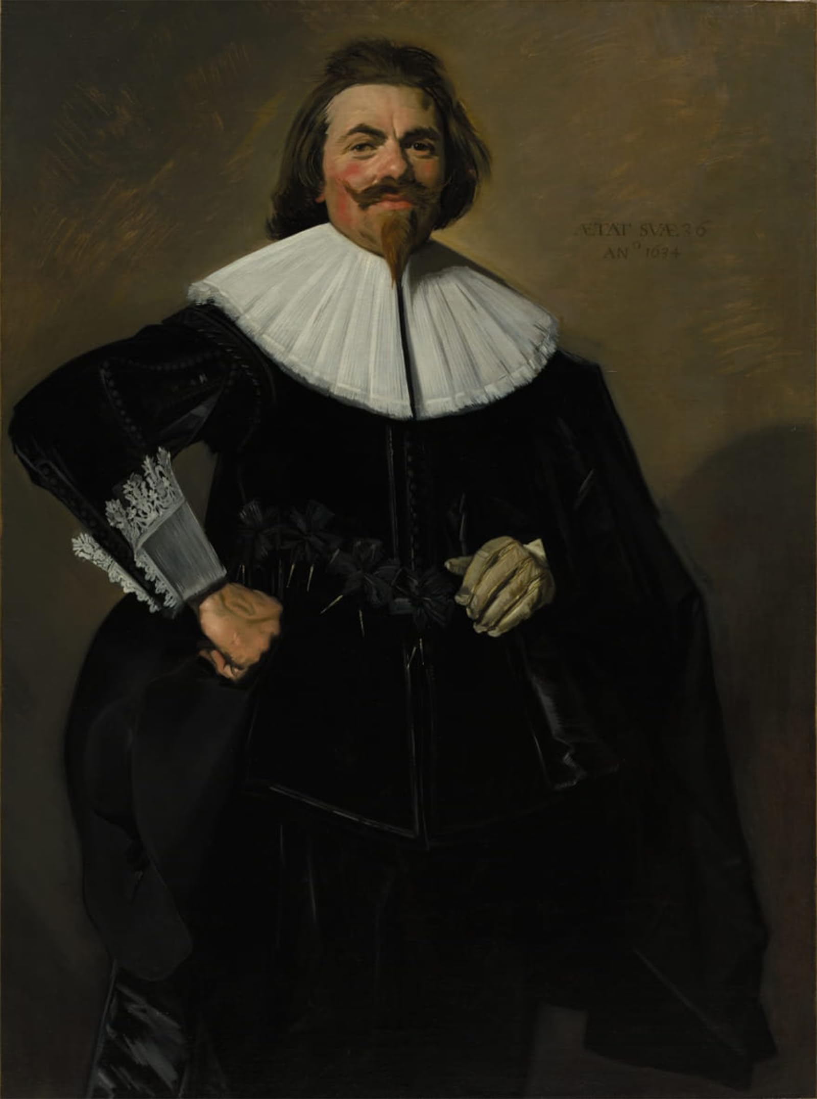 SERENDIPITP Abstract Painting Mural Print Picture Wall Decor Painting Portrait of Tieleman Roosterman by Frans Hals Vintage Wall Artwork for Home Decor 60x90cm