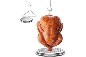 Perforated Turkey Frying Rack and Stand Set: Grill Top Notch Thanksgiving