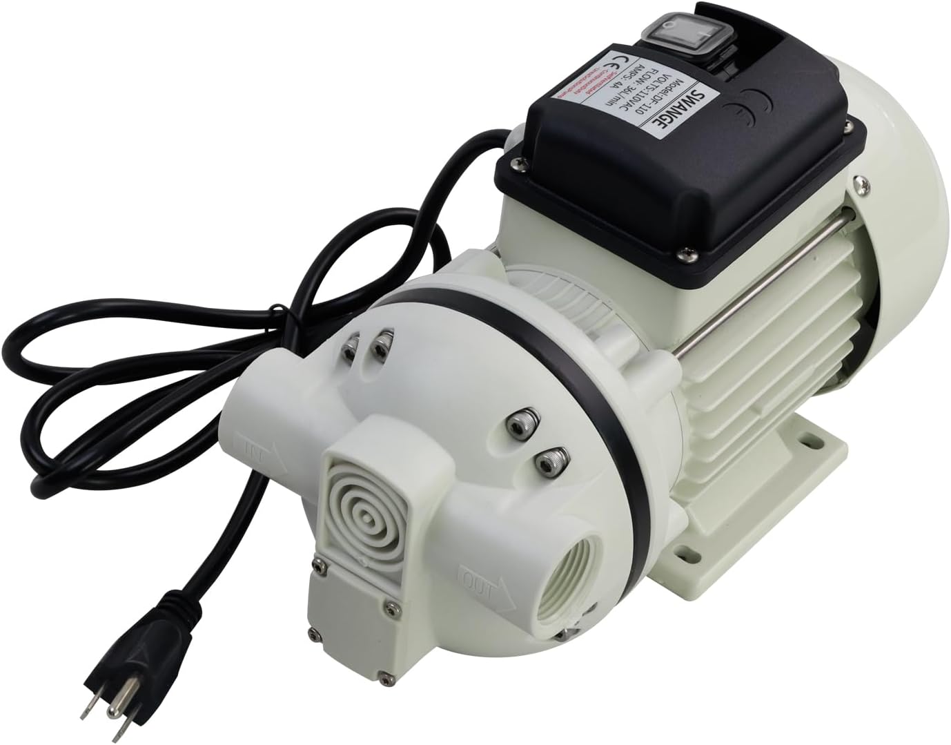 AC 110V-120V DEF Transfer Pump for Diesel Exhaust Fluid (DEF) Drum Compatible American Plug, Diaphragm Irrigation Self priming Electric water pump 10.6 GPM 23PSI,14.3lb, Lift 11m,Power 350W