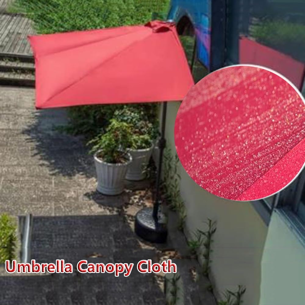 Copertura rettangolare per ombrellone – 5 stecche in tessuto di ricambio anti-UV per ombrellone da terrazza da parete, copertura superiore per protezione da cortile