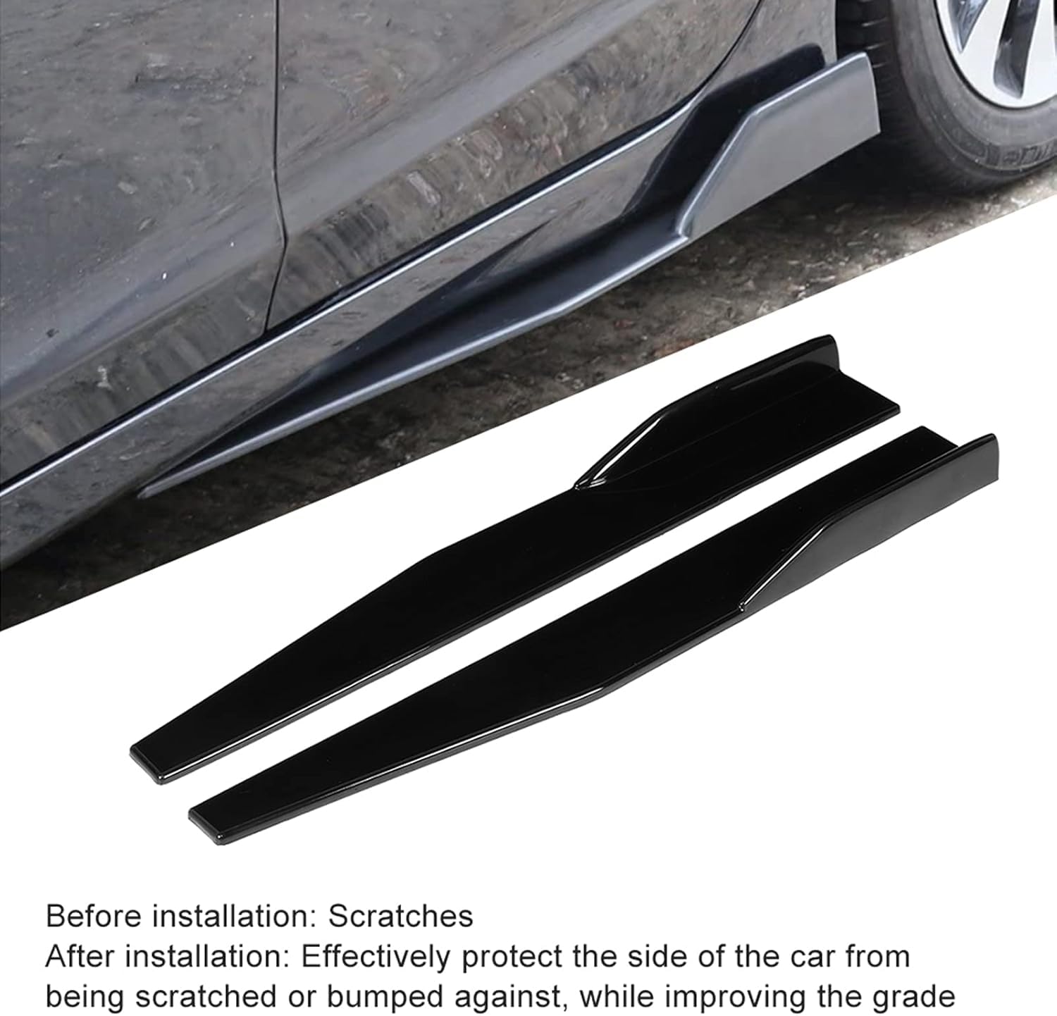 Minigonne Laterali Auto per Ford 2015-2018 | Regolabili Body Rocker Panel Extension Splitter Lip Alettoni Laterali Estensioni Anti collisione Splitter Car protettore