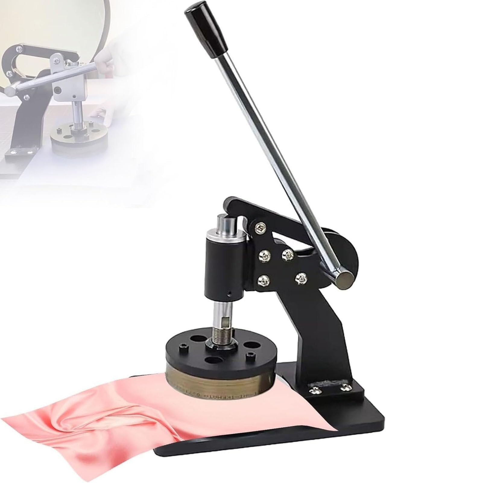 Taglierina Portatile Rotonda per Campioni di Carta e, taglierina di precisione a Disco per spessori da 0,1 a 10 mm, per Uso in Laboratorio e Artigianale.
