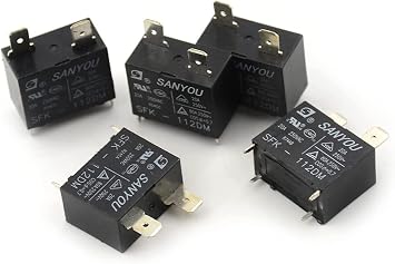 Relay 5Pcs SFK-112DM DIP-4 Air Condition Relay 4-pin Current 20A 250V AC Model SFK-112DM SFK-112 Black Color