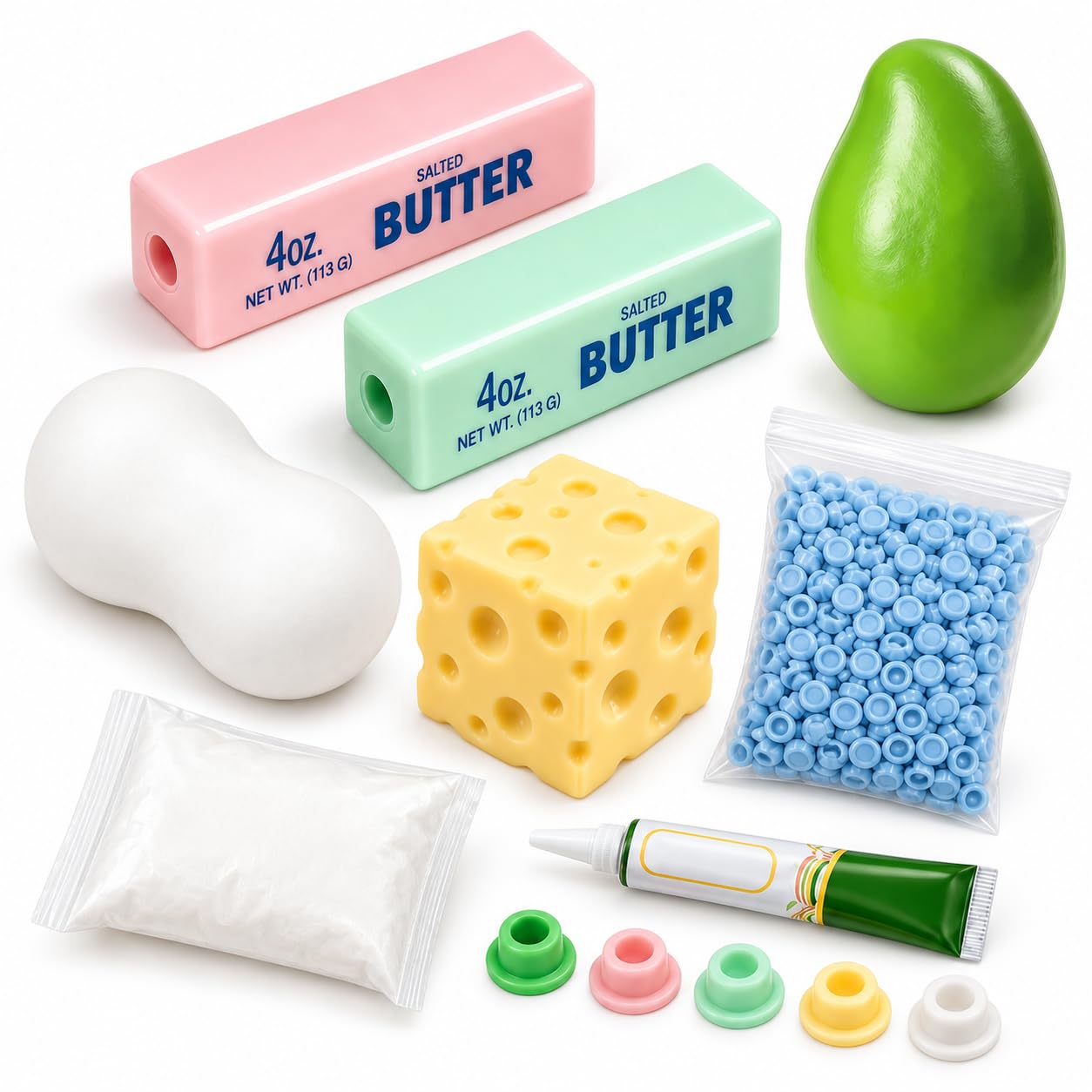 Cheese Squishy Skin DIY Stress Ball Kit, Squishy Making Kit Maker (#L) — image 1