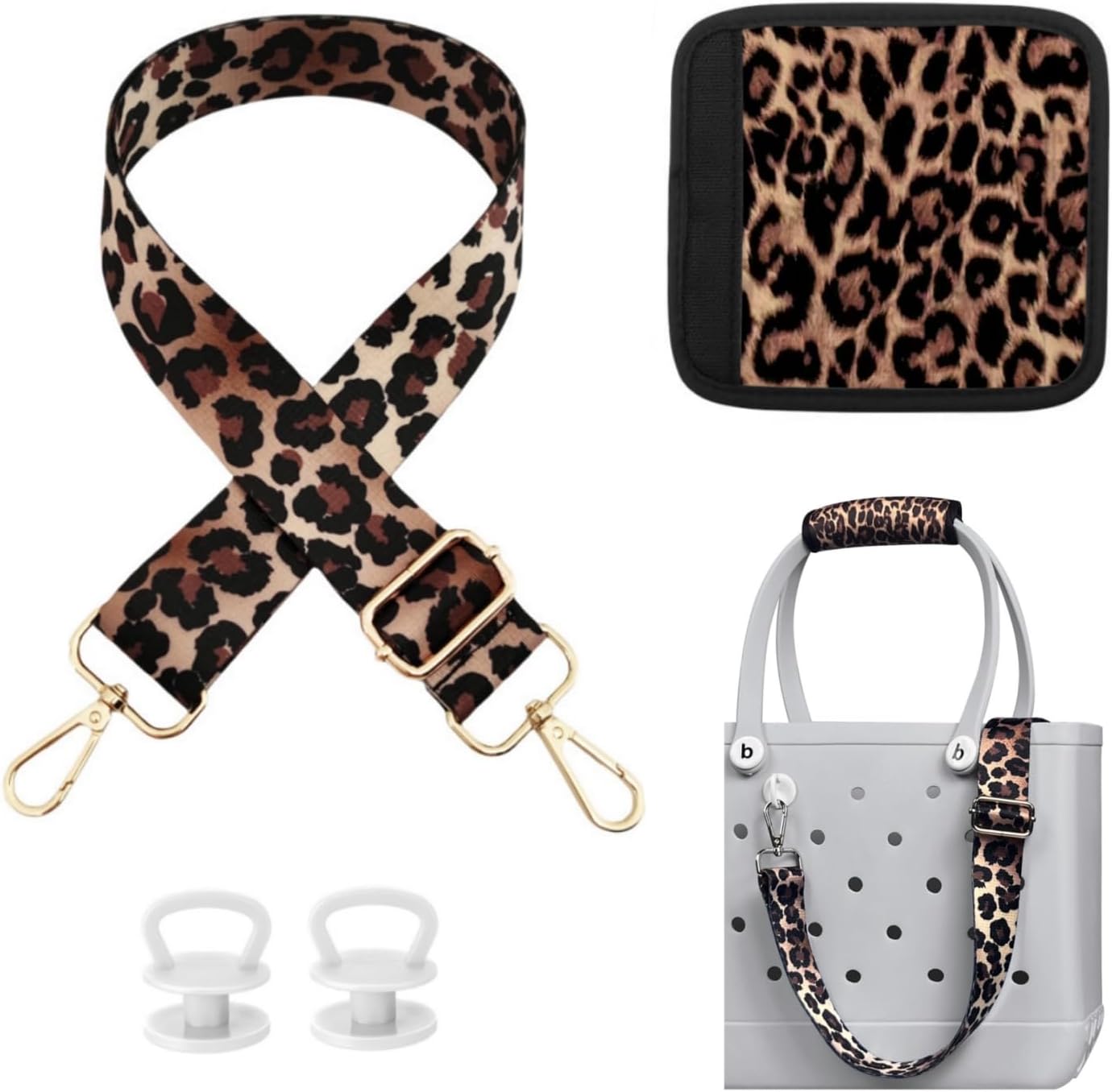 XYFuuee Strap Wrap for Bogg Bag Accessories, Adjustable Crossbody Shoulder Straps Replacement for Beach Rubber Tote Bog Bag