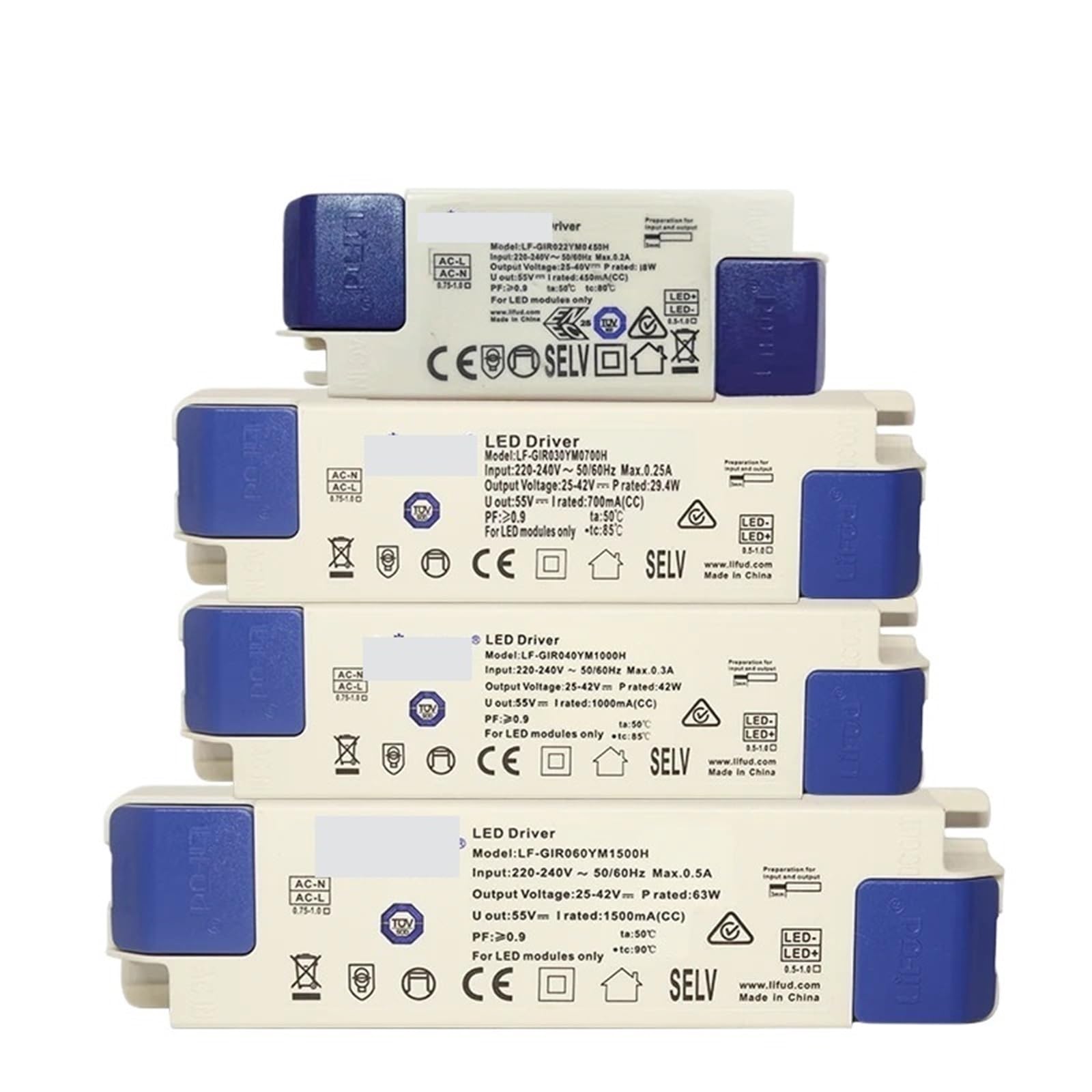 MQXFCZUX LF-GIR040YS1000H LED driver series LED transformer Input 220V-240V output 48W 1200mA