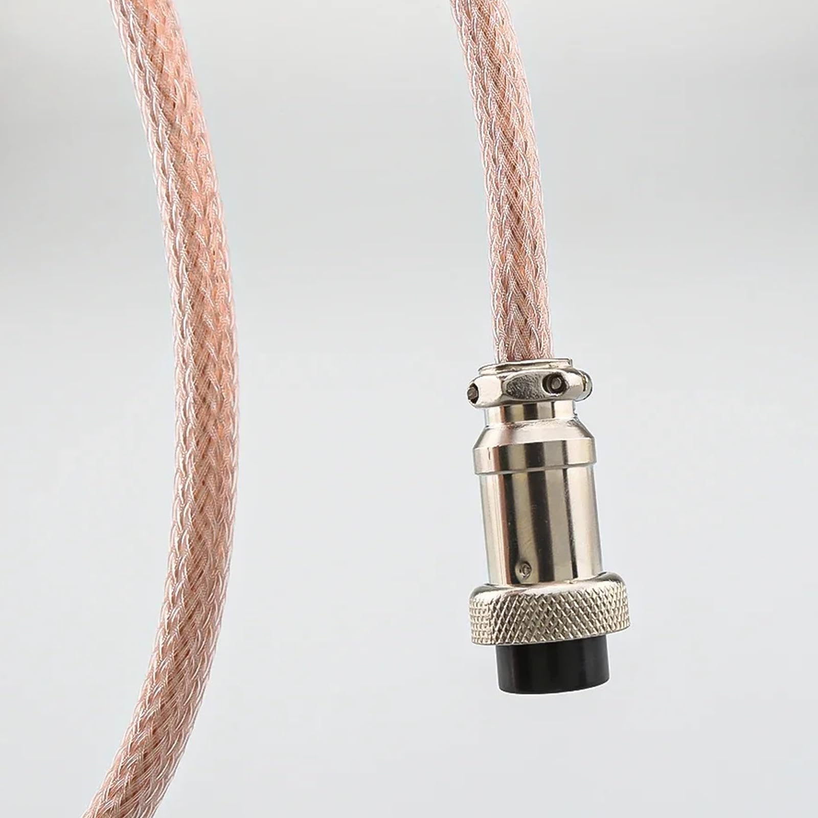 Cavo di alimentazione GX16 a 2 pin, connettore di bloccaggio per aviazione, manicotto intrecciato, cavo basso per alimentazione cuffie