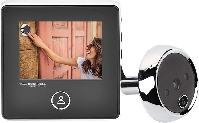 Digital Door Viewer, 3 inches TFT LCD Screen HD Smart Peephole Visual Doorbell with 1MP IR Night Vision Camera, Easy to Use, for Home Security