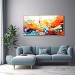 Wall Art Fantasy Abstract Canvas Painting Colorful Wall Decor Modern Artwork for Living Room Bedroom Dining Room Home Office Decor 20"x40"(50CMx100CM) with Framed