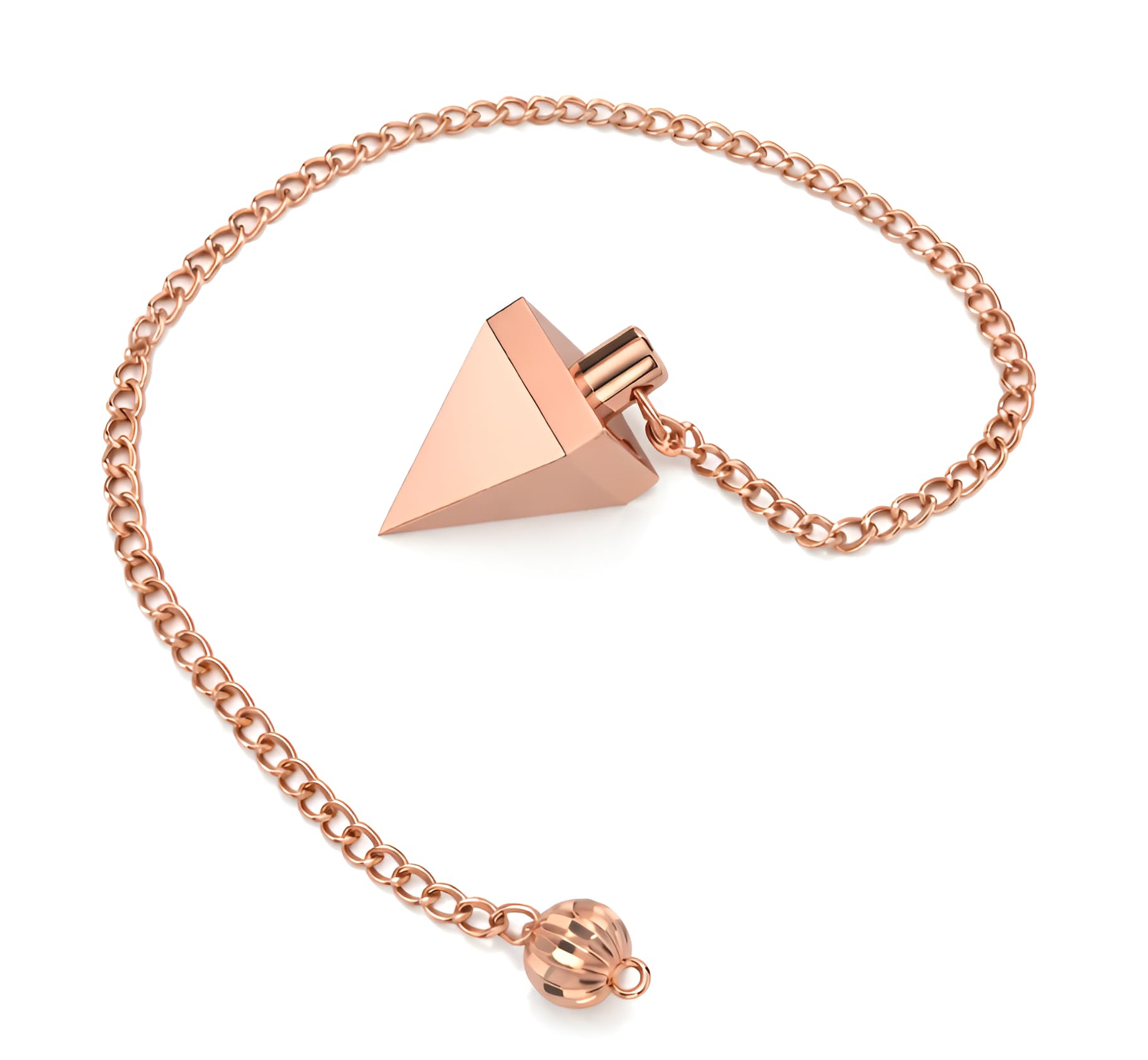 8 Facet Teardrop Copper Pendulum for Reiki Healing, Dowsing &amp; Chakra Balancing – Divination &amp; Meditation Tool for Energy Cleansing