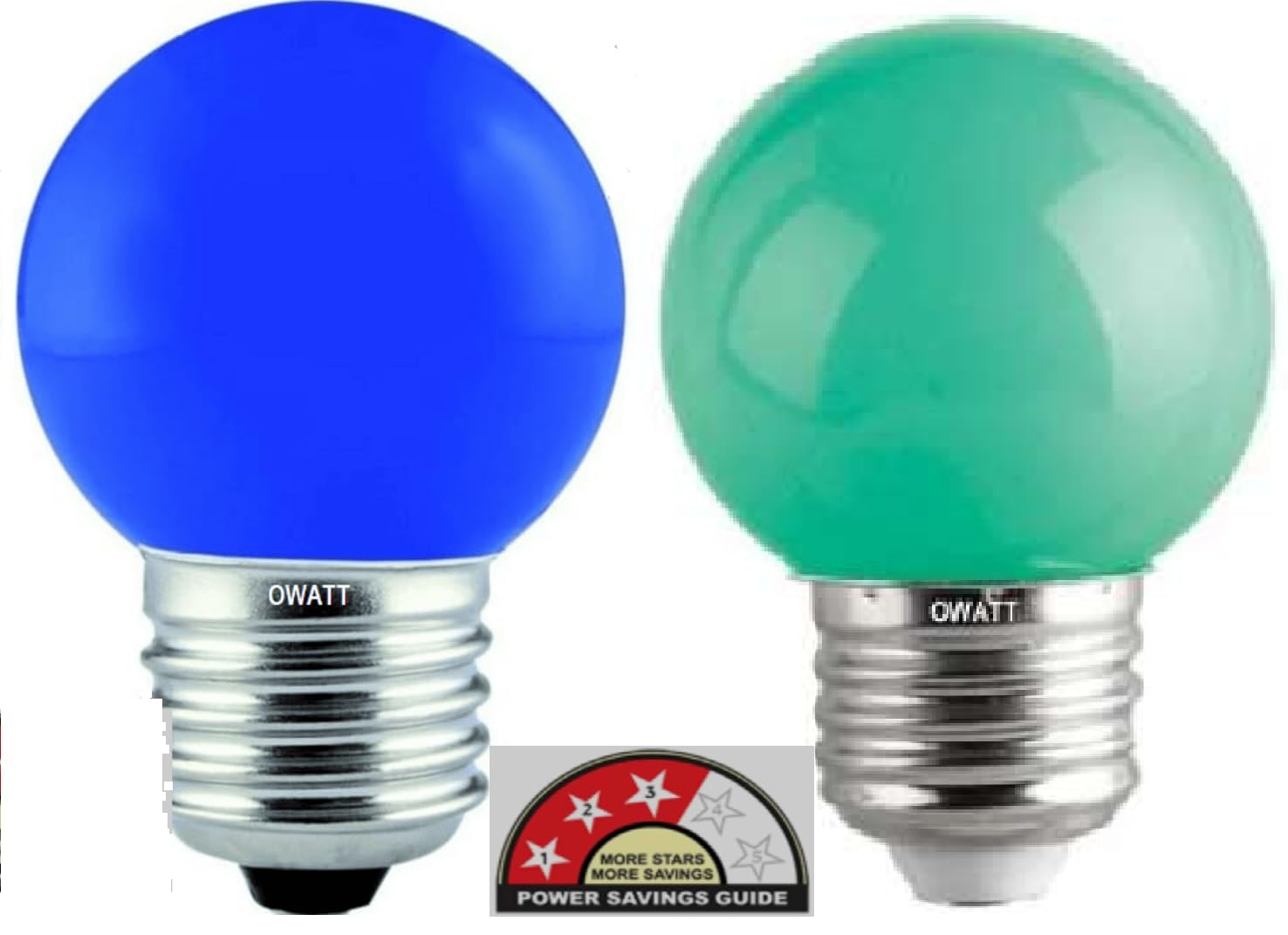 0.5watt Pack of 2 E27 BLUE & GREEN Glass 2x Times Extra Brightness Emitting Diode PHILLIP Compatible Water Resistant-image-13