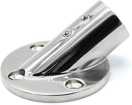 NRC&XRC Heavy Dudy 316SS Marine Boat Hand Rail Fittings 30 Degree Round Base for 1 OD Tube