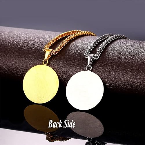 Miniatura 2 de U7 Catholic Gift Stainless Steel 18K Gold Plated Coin MedalCrucifix CrossVirgin MaryRosary Necklaces for Women Men