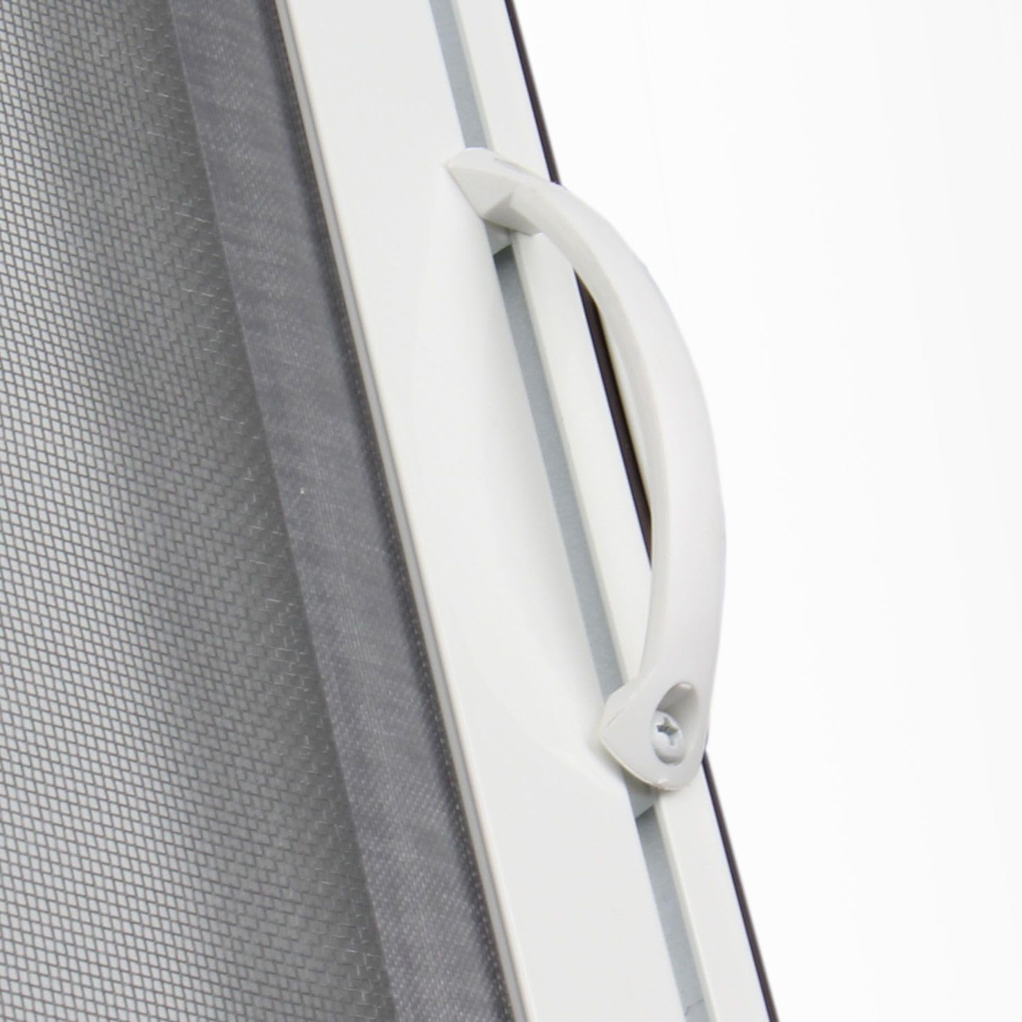 Avosdim Store moustiquaire Porte Alu Luxe - H230 x L140cm recoupable - Blanc 9010 texturé - Protection contre les insectes ajustable
