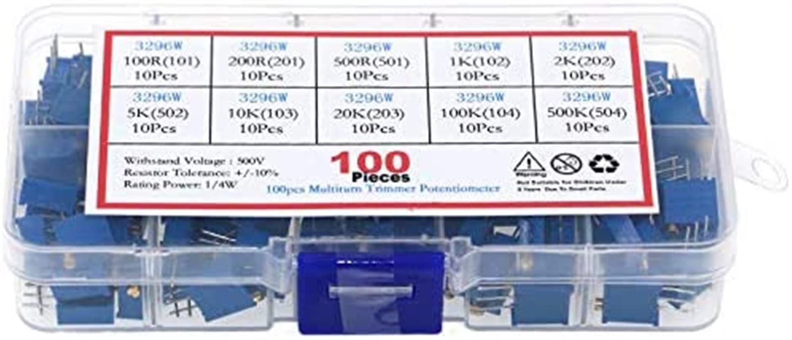 Kit Di Potenziometro Per Trimmer Di Precisione, 10 Valori - Foto 3