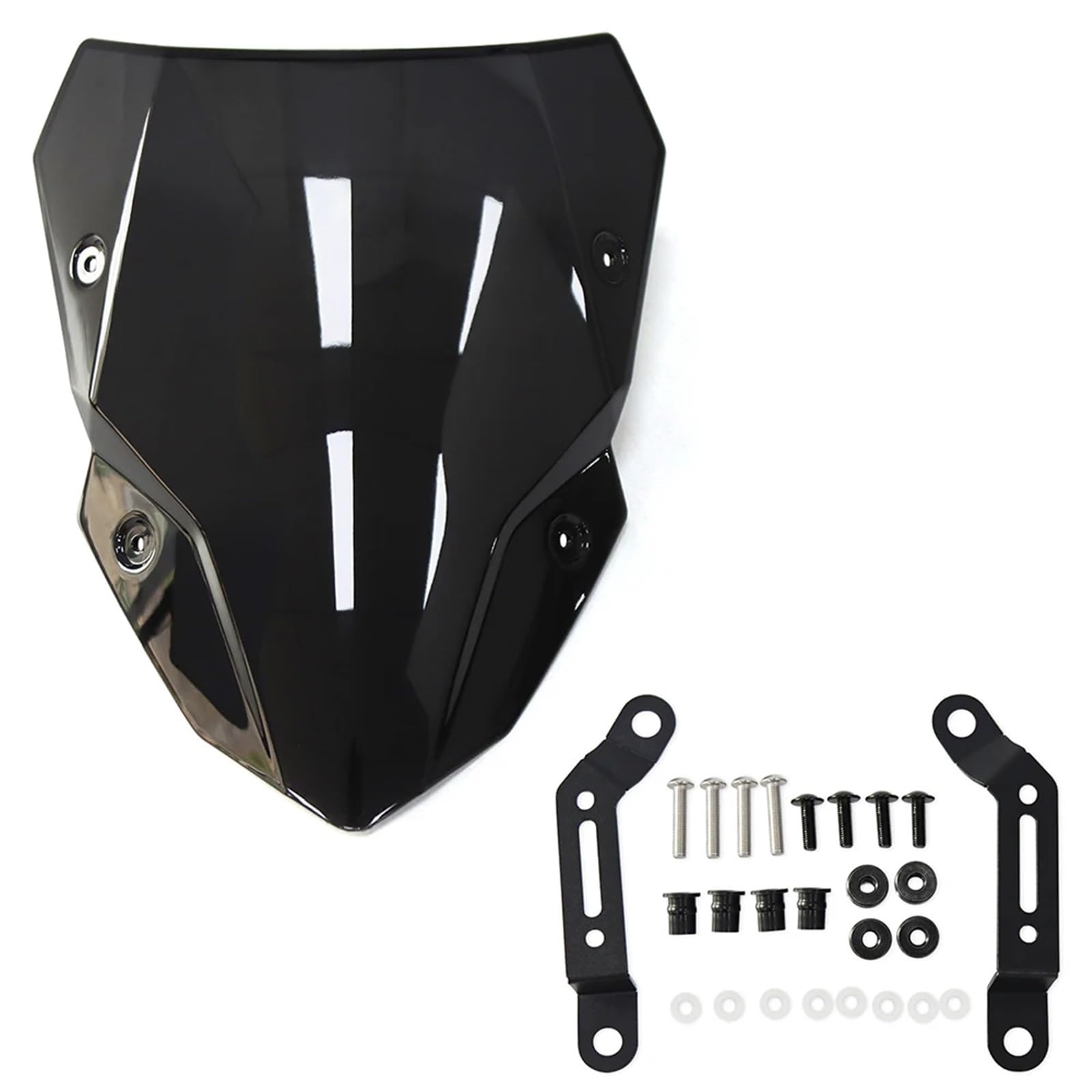 Deflector de Viento Parabrisas Delantero de Motocicleta Compatible con Z 500 SE Z500 2024-2025, deflectores Viento, Accesorios Deflector Cupula Moto(Black)