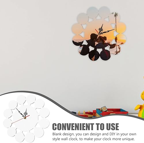Miniatura 2 de Reloj de pared 3D DIY sublimación en blanco reloj de pared MDF redondo sublimación relojes de pared silenciosos sin tictac funciona con pilas reloj