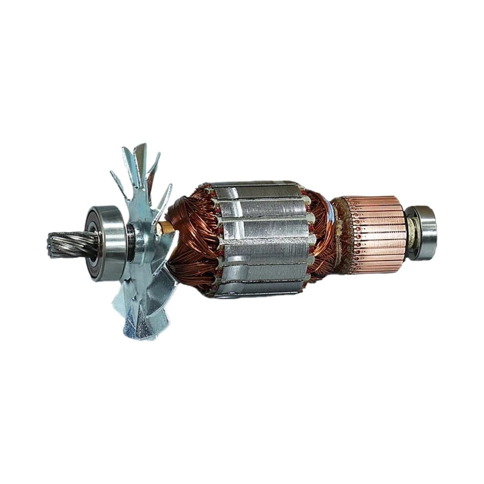 Fcoin Rotor Ac220-240V Aluminum Cutting Machine Parts Armature Anchor Stator Replacement,(Compatible For Hitachi C12fch C12lch)(Rotor)