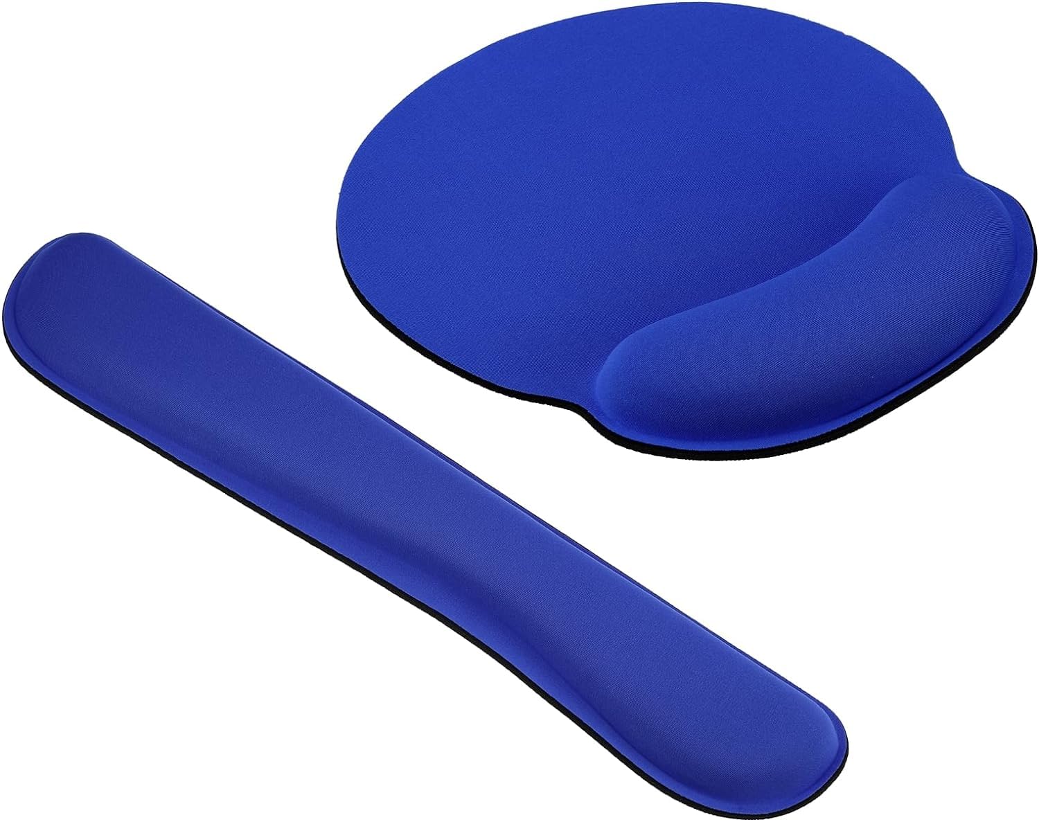 FKU Mouse Pad with Wrist Support and Keyboard Rest Pad - White Mousepad Cushion for Hands, Palm, Carpal Tunnel - Ergonomic RestPad Mat on Desktop, Laptop, Computer, Desk PC [BLUE] (B0D2P7GK3T) Amazon Price History, Amazon Price Tracker