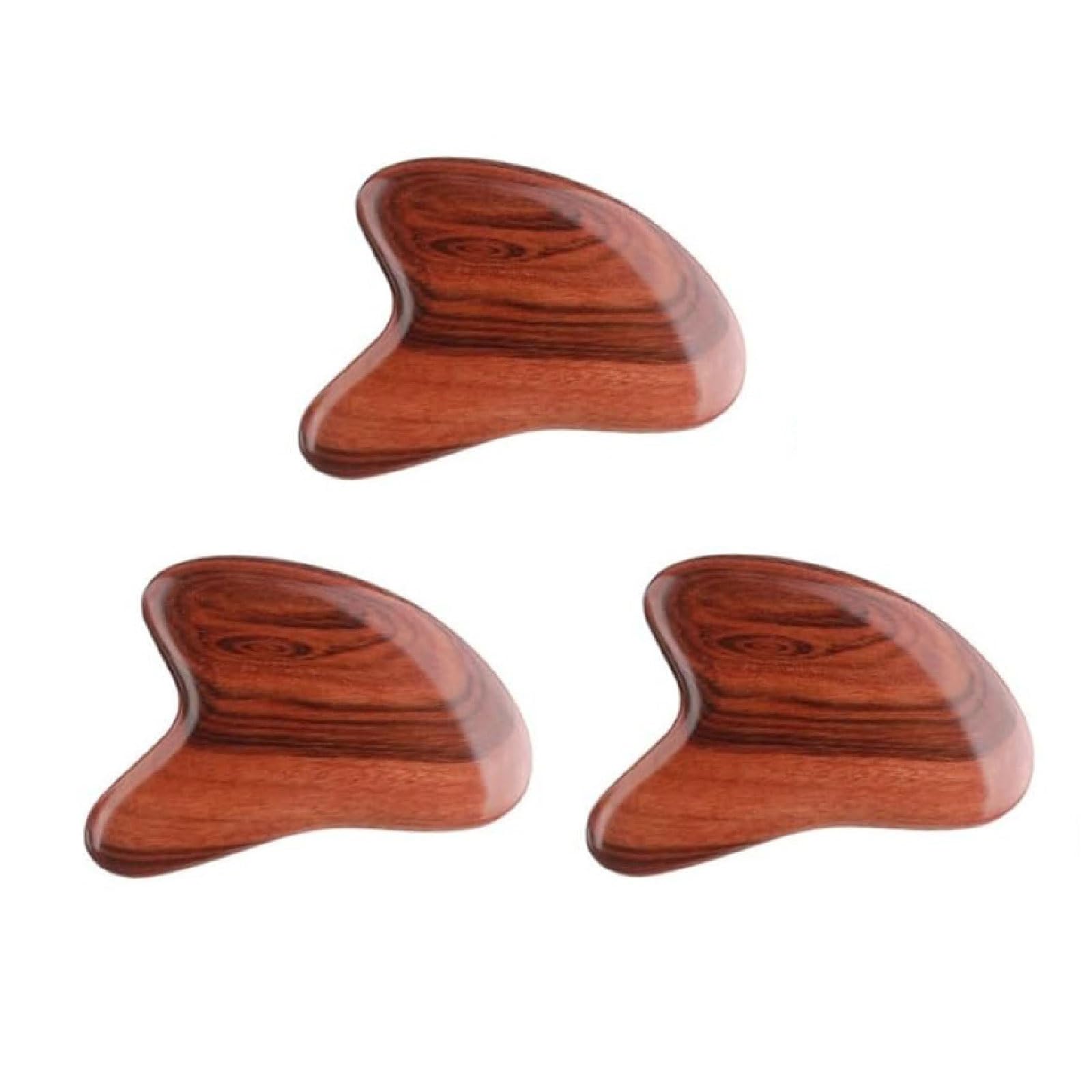 3-teiliges Holz-Schabbrett, Massage-Tools, Gesichts-Roller-Massagegerät, Kopfhaut-Massagegerät, Schabegerät for die Gesichtspflege, Linderung von Muskelverspannungen Massagestab