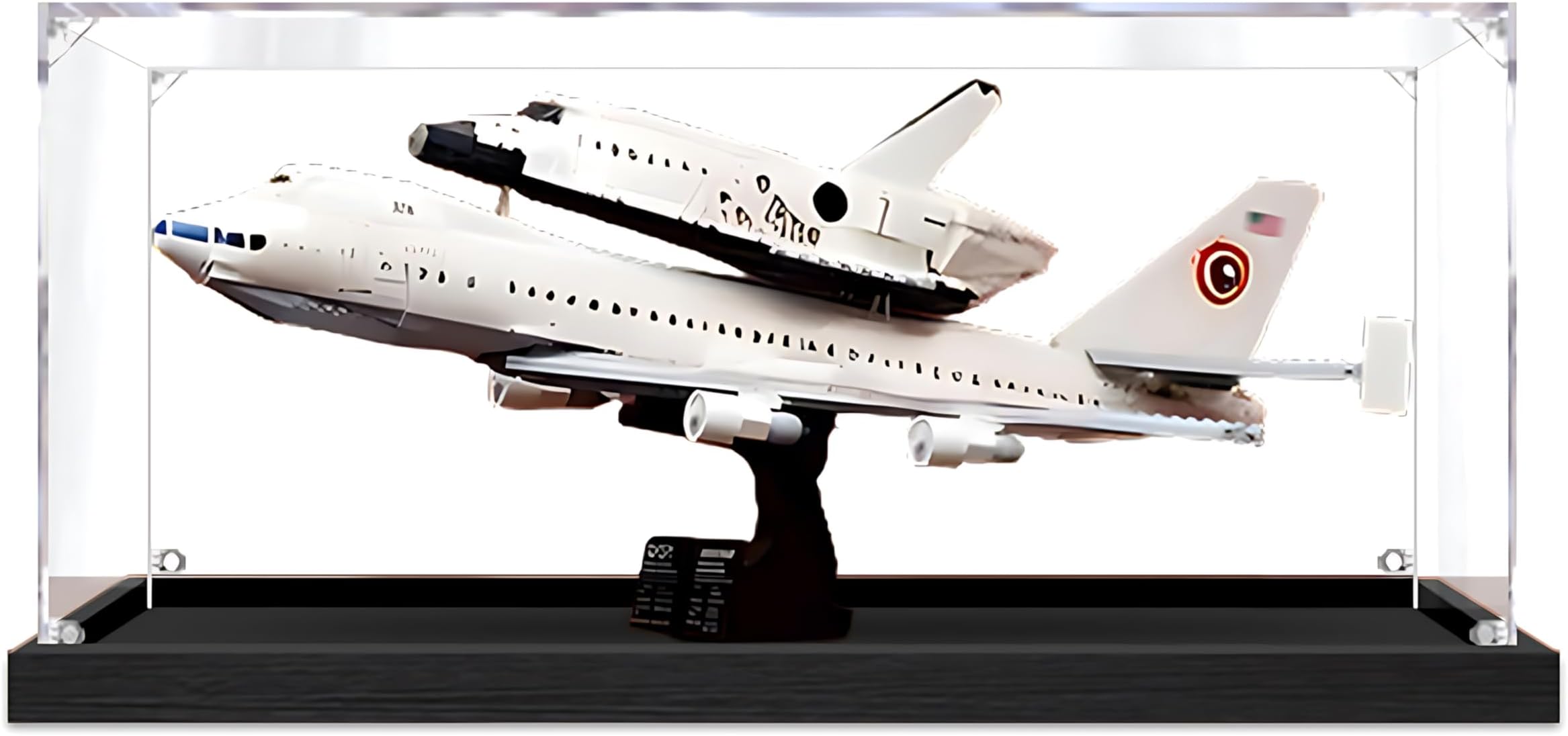 Acrylic Display Case for L-e*g-o 10360 Space Shuttle Transport Boeing 747 Building Set– Dustproof Display Box & Showcase, Display Box Compatible with L-e*g-o 10360 -Only Display case (Black,3mm)
