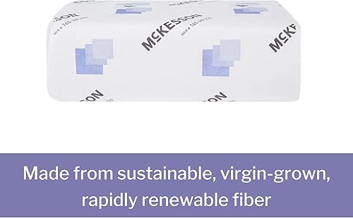 Miniatura 3 de McKesson Toallas de papel multipliegues para baño o cocina, 1 capa, color blanco, 9.06 x 9.45 pulgadas, 250 toallas, 16 paquetes, 4000 unidades en