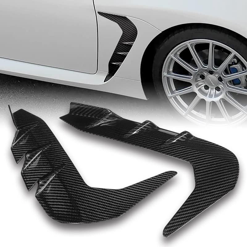 2 piezas de fibra de carbono para guardabarros laterales de automóvil, compatible con Subaru BRZ 2022 2023 y compatible con Toyota GR86 2022 2023