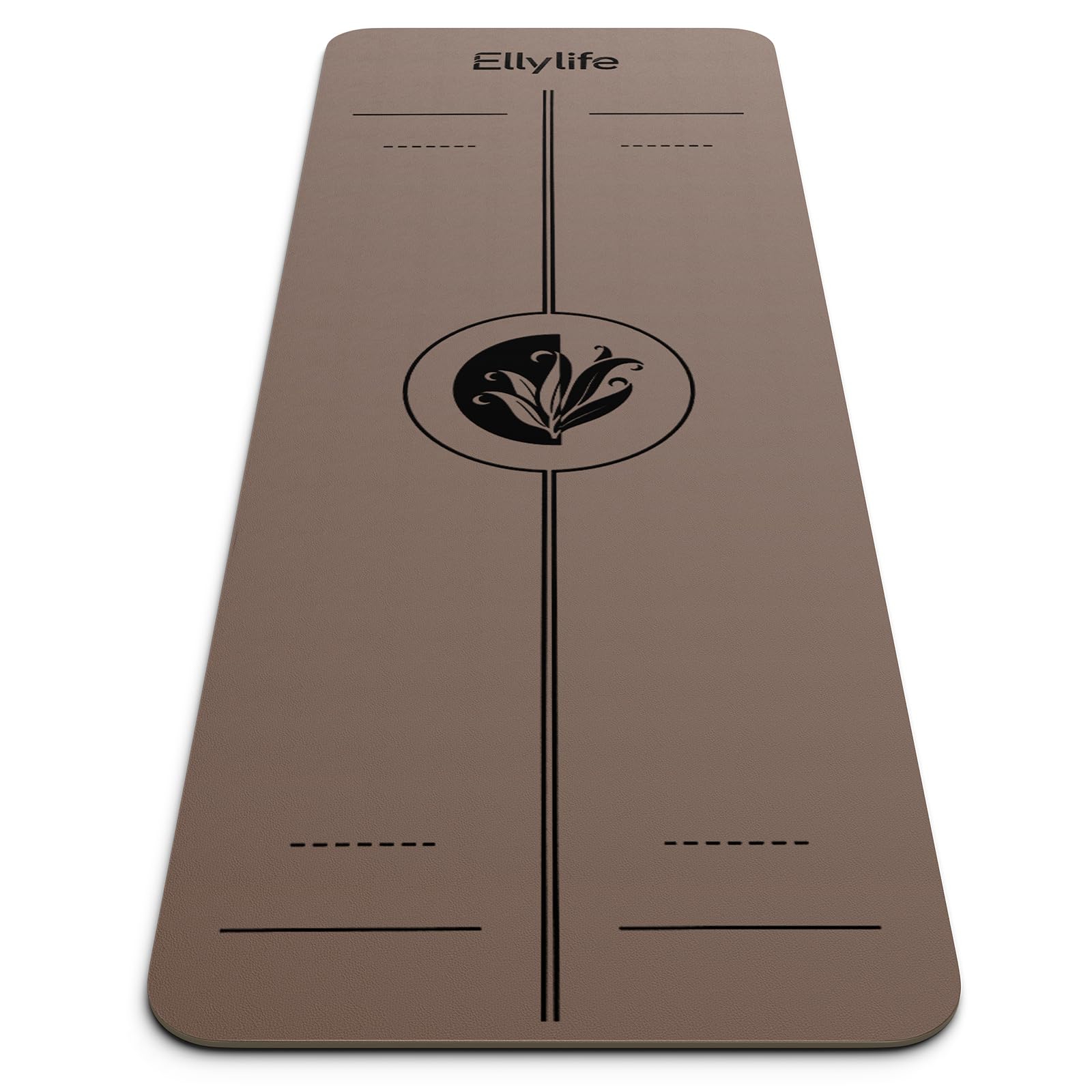 Yoga Mat - Non Slip Natural Rubber Yoga Mat, Alignment Lines, Ultimate Grip