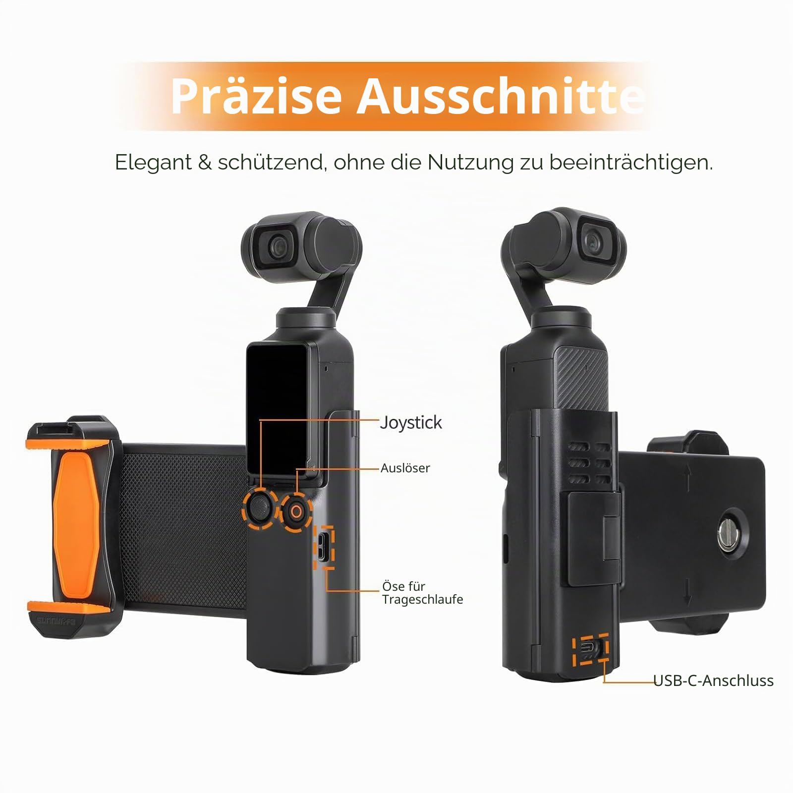 Handy-Halterung für DJI Osmo Pocket 3, Erweiterungszubehör, Smartphone-Handyhalterung mit Aufbewahrungstasche
