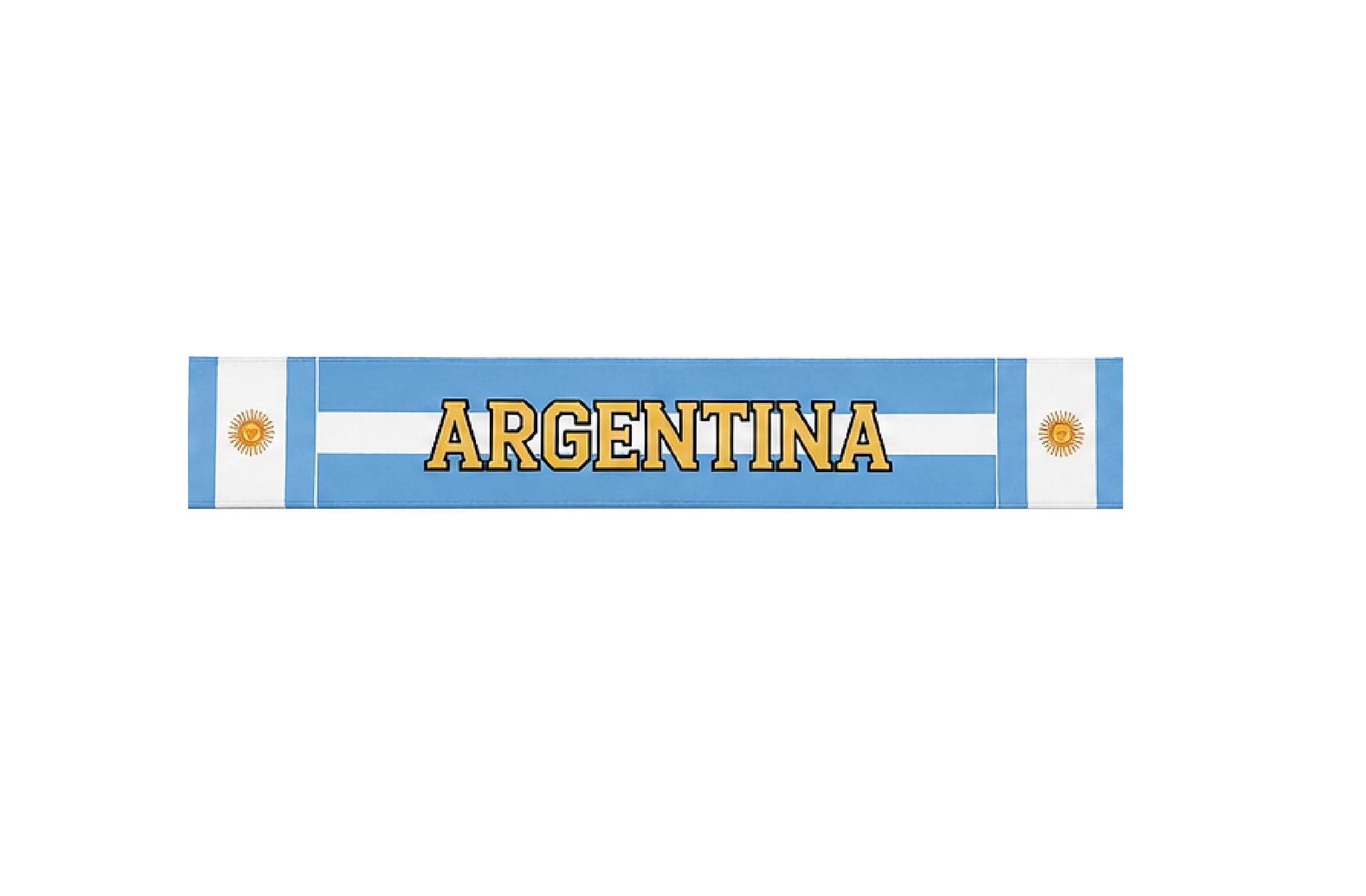 2026 world cup fan scarf, soccer scarf with national flag & crest 40 x 5 inch blue and white