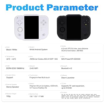 Amazon.com: MagicX Zero 40 Handheld Game Console, 4.0 Inch