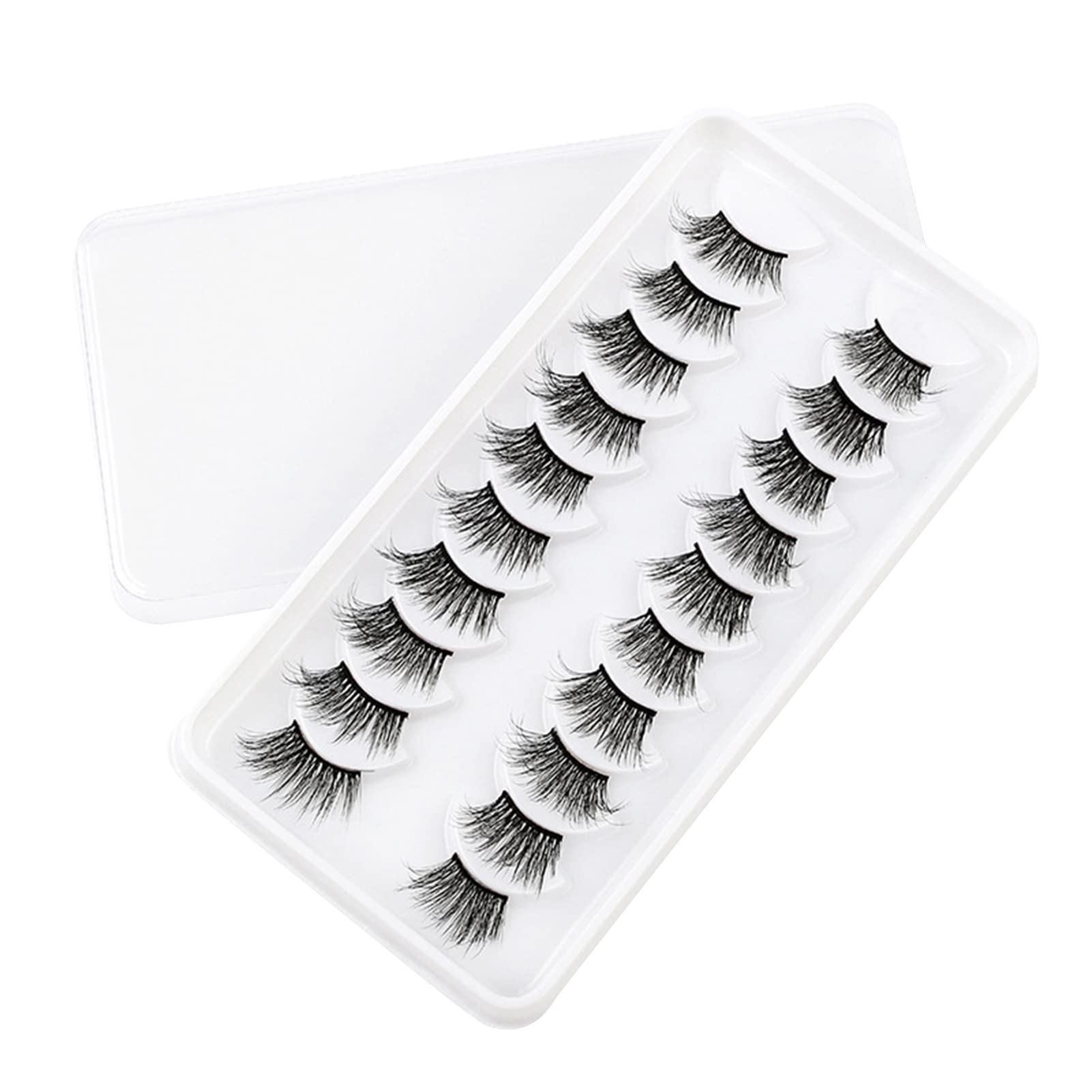 DIY False Eyelashes Eyelash Extensions False Eyelashes Natural 3D Effect Half Curling Eyelash Extension Fake Mink Eye Lashes