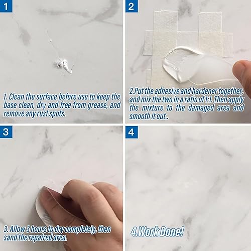 Miniatura 23 de Kit de reparación de virutas de granito, mármol y cuarzo: arregla rasguños, astillas o arañazos en granito, porcelana de mármol, corian, travertino