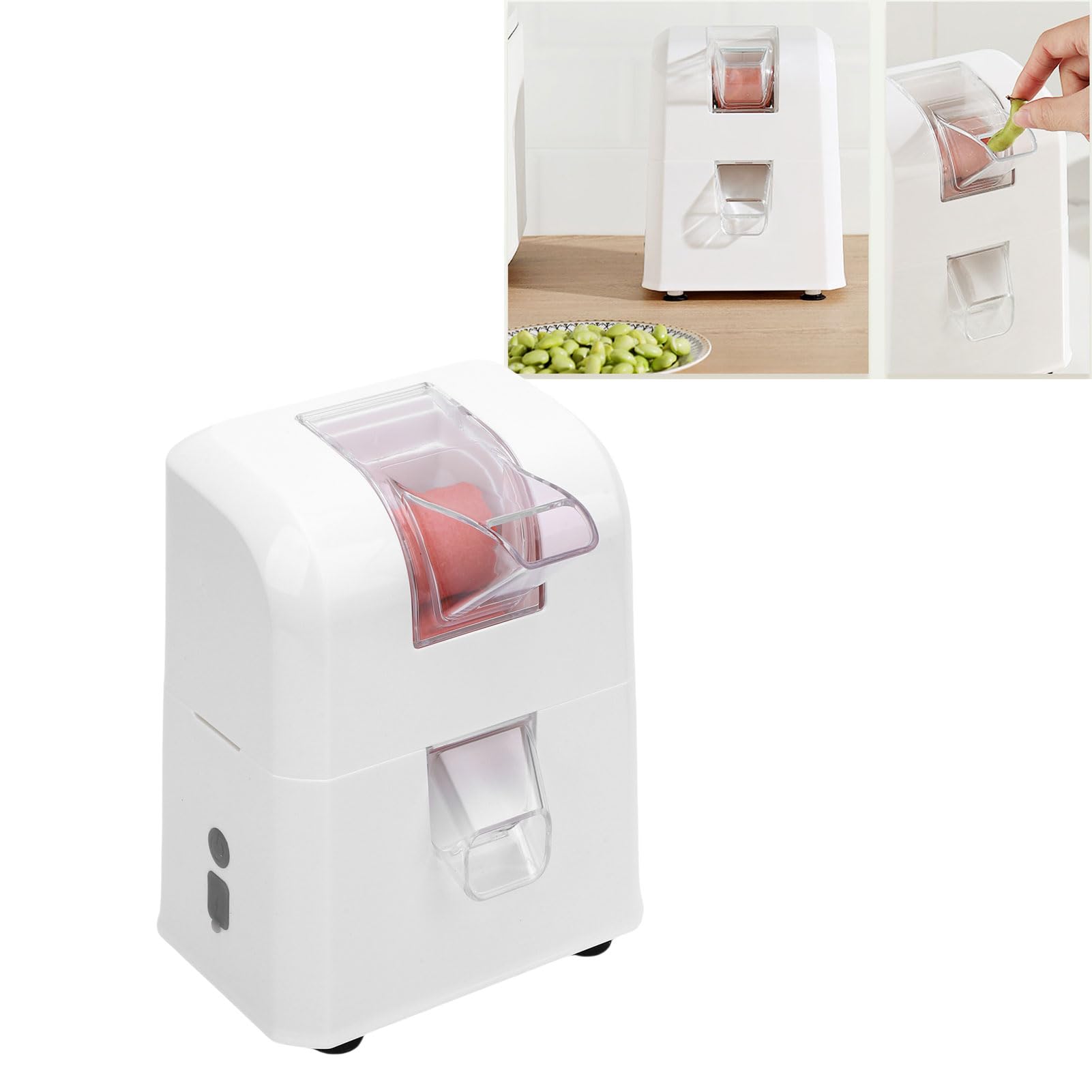 Haofy Machine Automatique à éplucher les Pois et les Graines de Soja, Fonctionne sur Batterie, Décortiqueuse de Haricots électrique avec Batterie de 1800 MAh, Conception Compacte