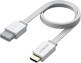 AUTOUTLET 1080p 1.2M Wii to Hdmi 一体型変換ケーブル Nintendo Wii/Wii U/HDTV/モニター対応 白 | 強化ケーブル設計 統合デザイン プラグ＆プレイ 幅広い互換性 追加のケーブルは不要