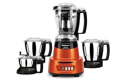 Panasonic MX-AV425 (Sunstone Orange) | Elements Series 1500W MLMW Super Mixer Grinder | With 4 Jar (Three-304-SS Stainless Steel & 1 Juicer Extractor Jar) |Warranty 2 Years Product & 5 Years on Motor