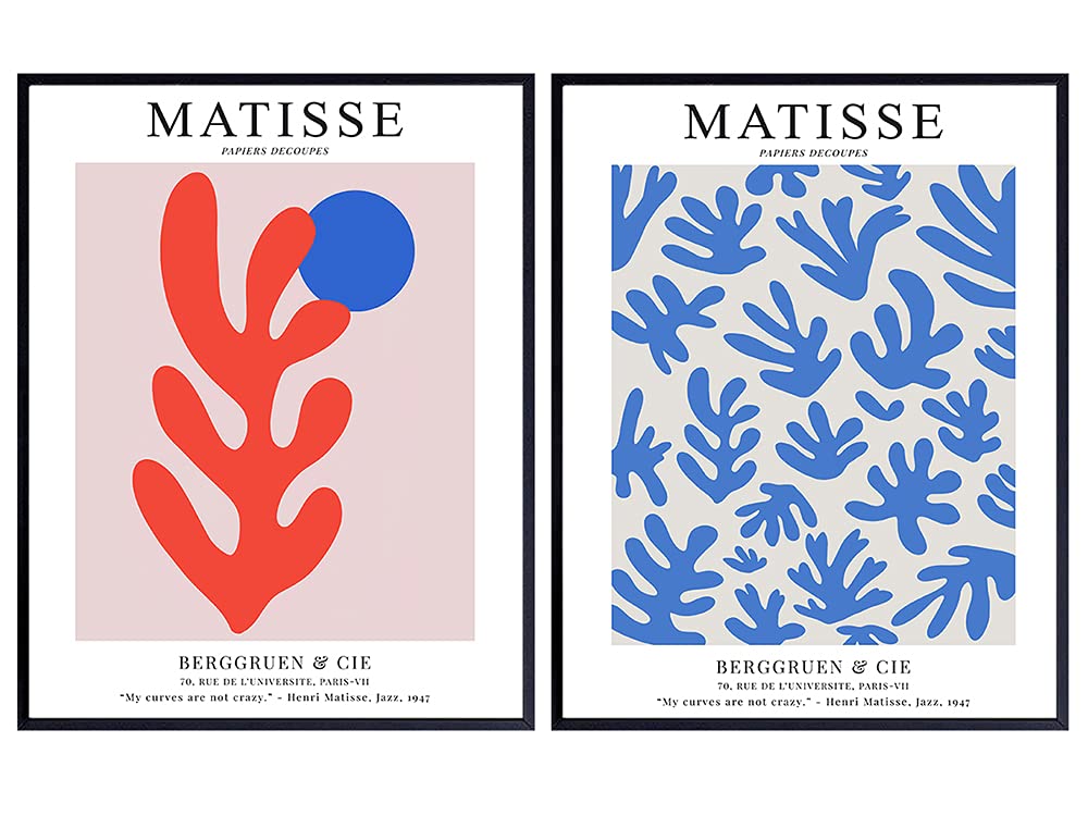 Matisse Poster Set, 8x10 Abstract Wall Decor Mid