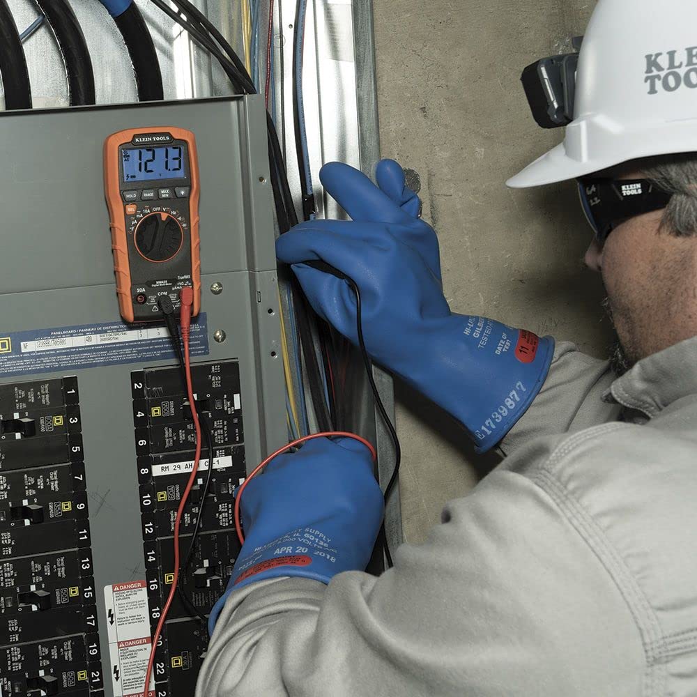 Klein Tools MM420 Digital Multimeter, Auto-Ranging TRMS Multimeter, 600V AC/DC Voltage, 10A AC/DC Current, 50 MOhms Resistance, Orange/Black